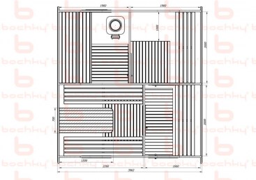 Баня-овалбочка «4×4.5» четыре помещения